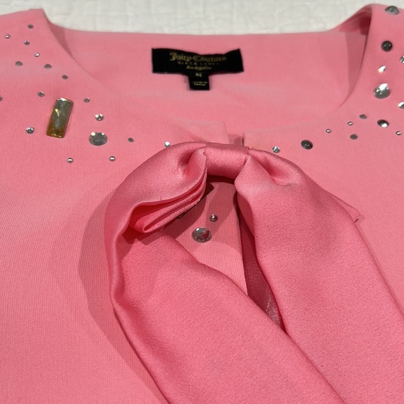 Juicy Couture Black Label Pink Lemonade Pearl Rhinestone Embellished Jac… - Picture 7 of 16